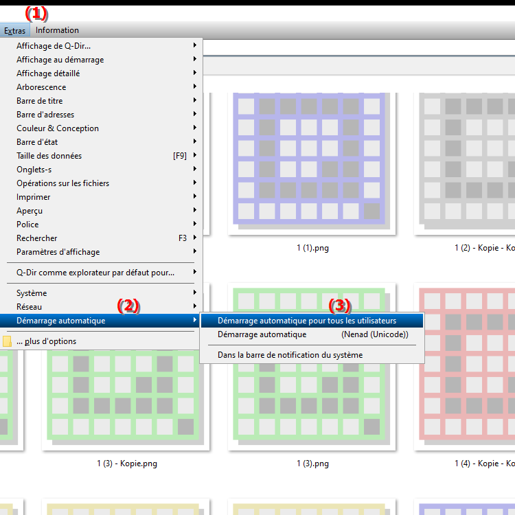 Comment activer Quad File Explorer au démarrage pour tous les utilisateurs